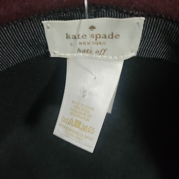 Kate Spade NEW YORK HATS OFF Burgundy And Black Hat main image 5
